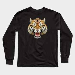 tigers lowpoly art Long Sleeve T-Shirt